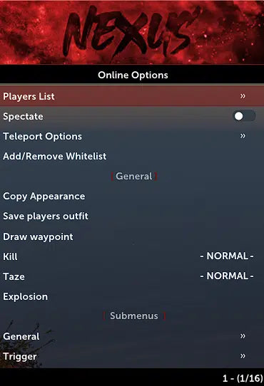 Nexus / Phaze Redengine Premium Menu