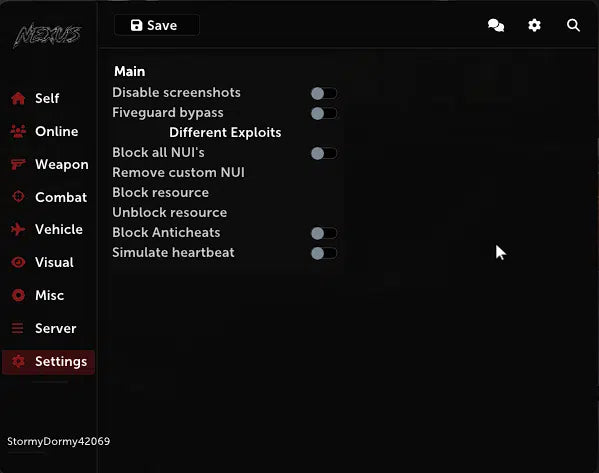 Nexus / Phaze Redengine Premium Menu