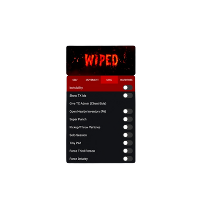 Wiped Susano Premium Menu