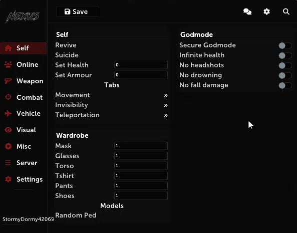 Nexus / Phaze Redengine Premium Menu