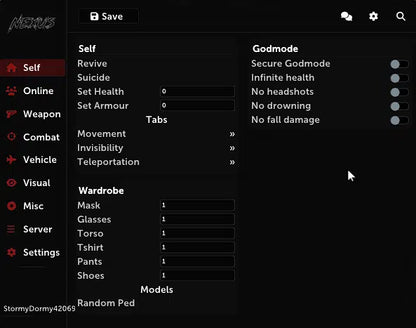 Nexus / Phaze Redengine Premium Menu